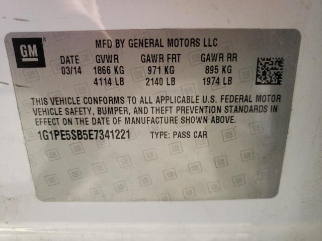 Photo 9 VIN: 1G1PE5SB5E7341221 - CHEVROLET CRUZE LT 