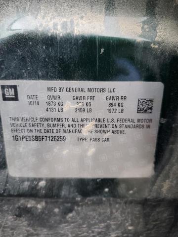 Photo 11 VIN: 1G1PE5SB5F7126259 - CHEVROLET CRUZE 