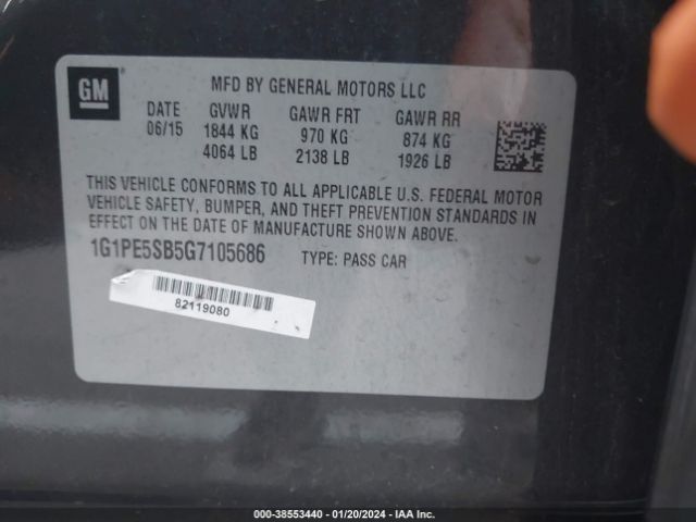 Photo 8 VIN: 1G1PE5SB5G7105686 - CHEVROLET CRUZE LIMITED 