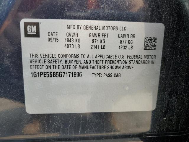 Photo 12 VIN: 1G1PE5SB5G7171896 - CHEVROLET CRUZE 