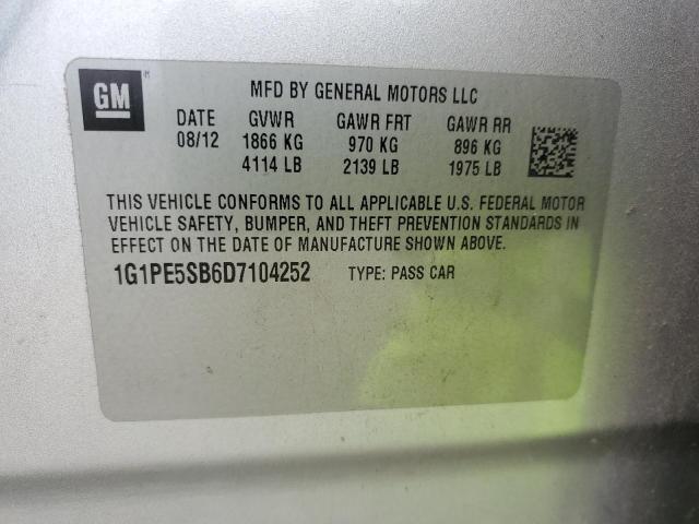 Photo 11 VIN: 1G1PE5SB6D7104252 - CHEVROLET CRUZE 