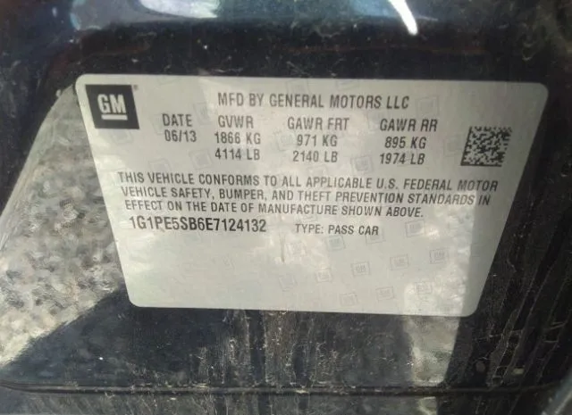 Photo 8 VIN: 1G1PE5SB6E7124132 - CHEVROLET CRUZE 