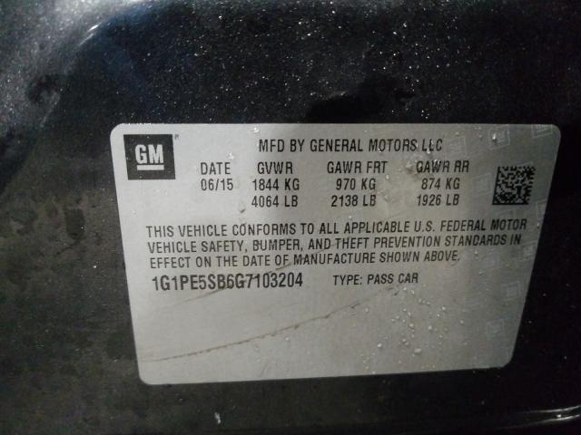 Photo 9 VIN: 1G1PE5SB6G7103204 - CHEVROLET CRUZE LIMI 