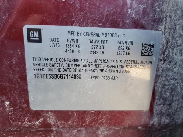 Photo 11 VIN: 1G1PE5SB6G7114039 - CHEVROLET CRUZE LIMI 