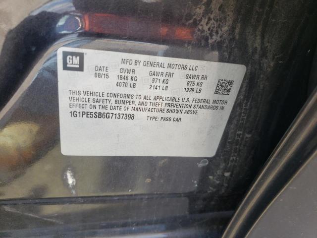 Photo 9 VIN: 1G1PE5SB6G7137398 - CHEVROLET CRUZE LIMI 