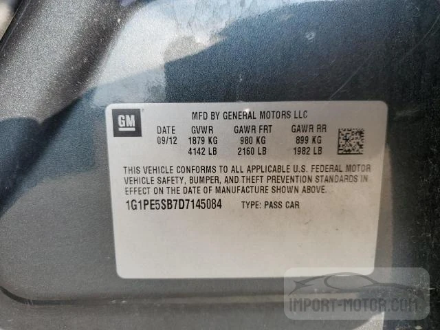 Photo 11 VIN: 1G1PE5SB7D7145084 - CHEVROLET CRUZE 