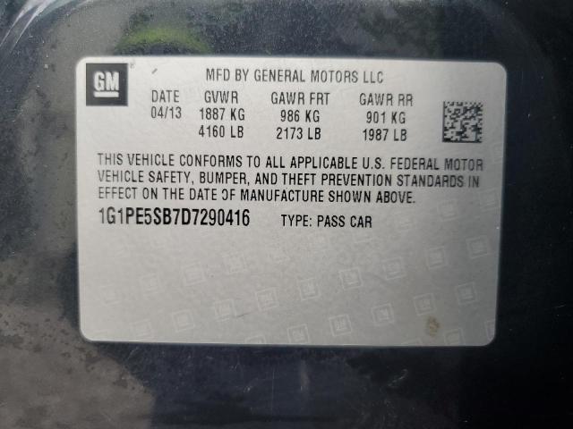 Photo 11 VIN: 1G1PE5SB7D7290416 - CHEVROLET CRUZE 