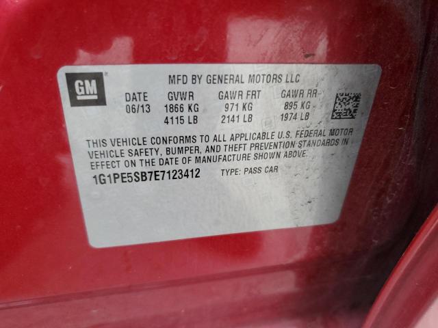 Photo 11 VIN: 1G1PE5SB7E7123412 - CHEVROLET CRUZE 