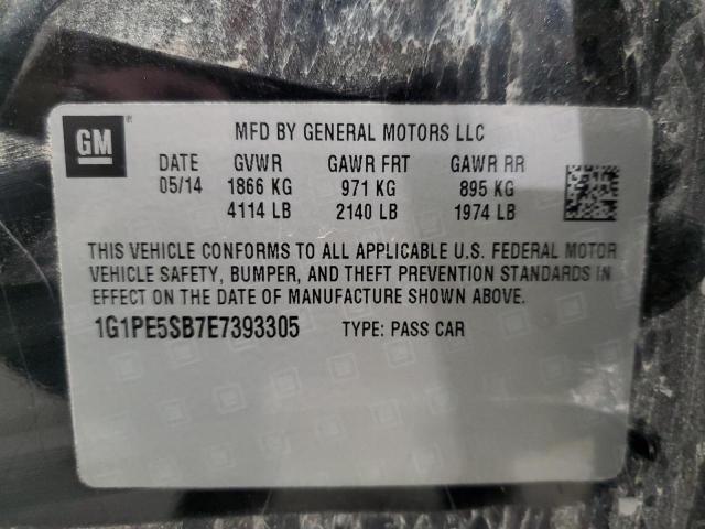 Photo 11 VIN: 1G1PE5SB7E7393305 - CHEVROLET CRUZE 