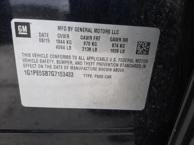 Photo 11 VIN: 1G1PE5SB7G7153433 - CHEVROLET CRUZE LIMI 