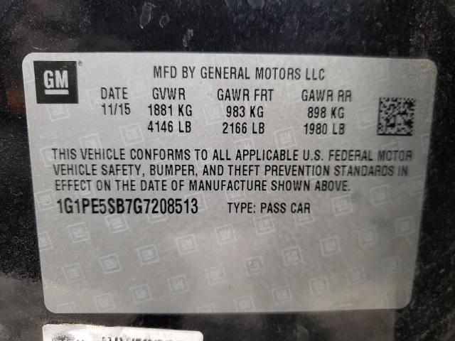 Photo 9 VIN: 1G1PE5SB7G7208513 - CHEVROLET CRUZE LIMI 