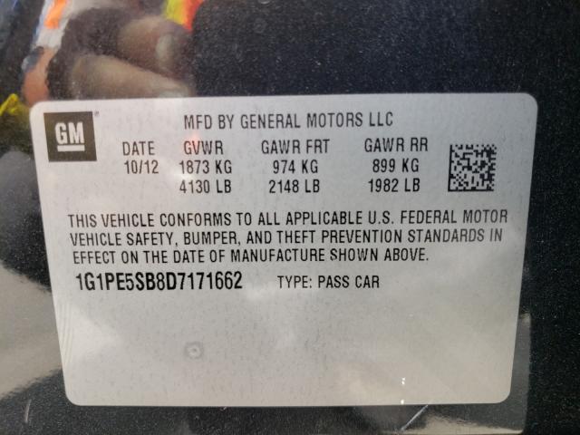 Photo 9 VIN: 1G1PE5SB8D7171662 - CHEVROLET CRUZE LT 