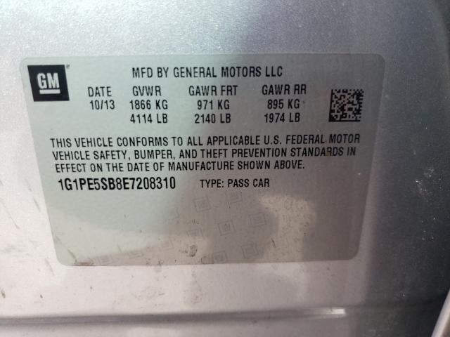 Photo 9 VIN: 1G1PE5SB8E7208310 - CHEVROLET CRUZE LT 