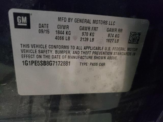 Photo 11 VIN: 1G1PE5SB8G7172881 - CHEVROLET CRUZE LIMI 