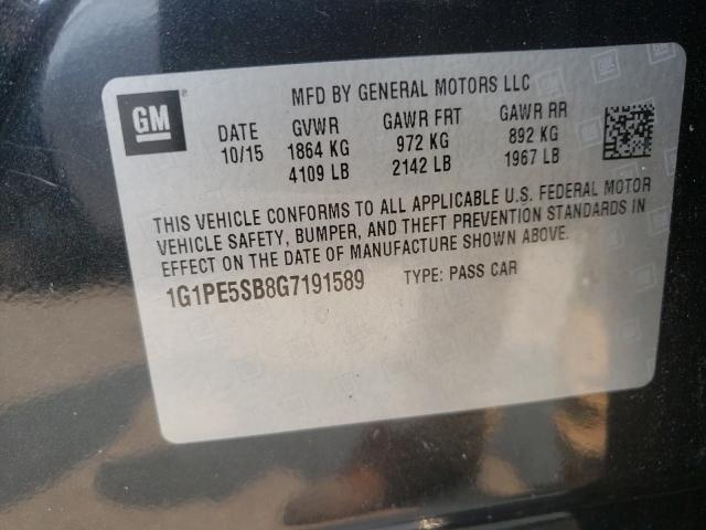 Photo 9 VIN: 1G1PE5SB8G7191589 - CHEVROLET CRUZE LIMI 