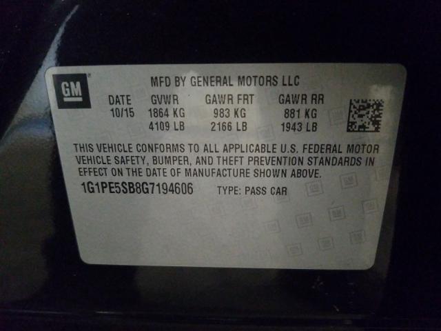 Photo 9 VIN: 1G1PE5SB8G7194606 - CHEVROLET CRUZE LIMI 