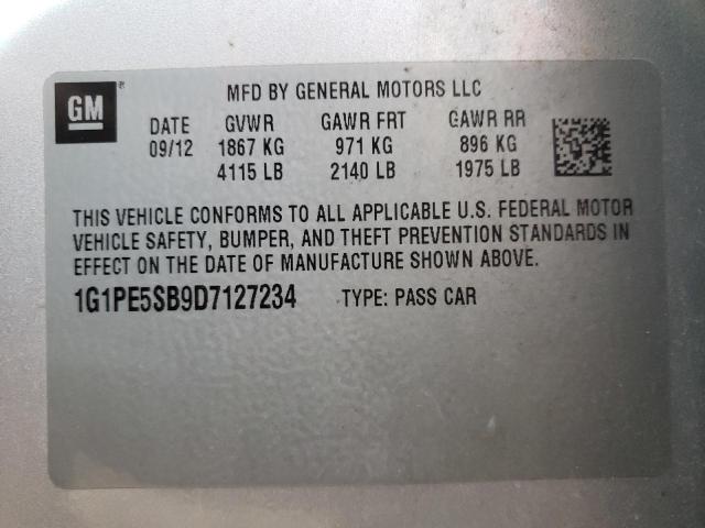 Photo 11 VIN: 1G1PE5SB9D7127234 - CHEVROLET CRUZE 