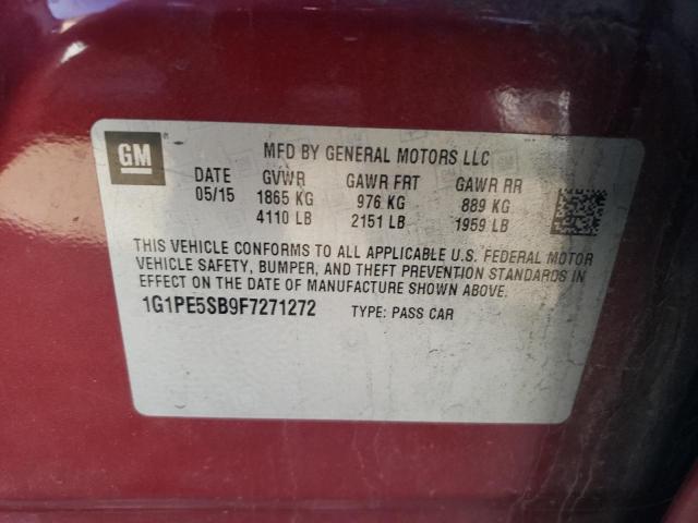 Photo 12 VIN: 1G1PE5SB9F7271272 - CHEVROLET CRUZE 