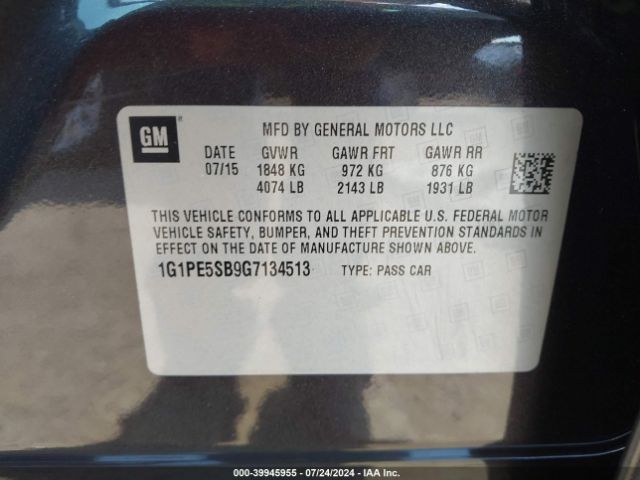 Photo 8 VIN: 1G1PE5SB9G7134513 - CHEVROLET CRUZE LIMITED 