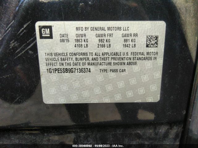 Photo 8 VIN: 1G1PE5SB9G7136374 - CHEVROLET CRUZE LIMITED 