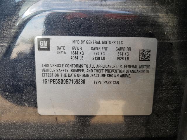 Photo 9 VIN: 1G1PE5SB9G7159380 - CHEVROLET CRUZE LIMI 