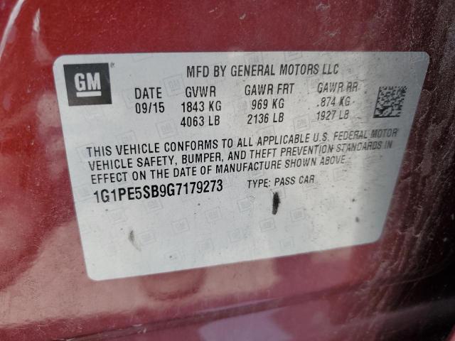 Photo 11 VIN: 1G1PE5SB9G7179273 - CHEVROLET CRUZE 