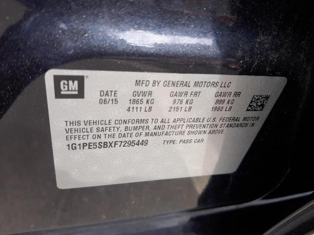 Photo 9 VIN: 1G1PE5SBXF7295449 - CHEVROLET CRUZE LT 