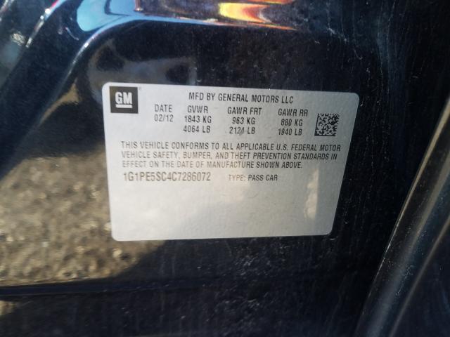 Photo 9 VIN: 1G1PE5SC4C7286072 - CHEVROLET CRUZE LT 