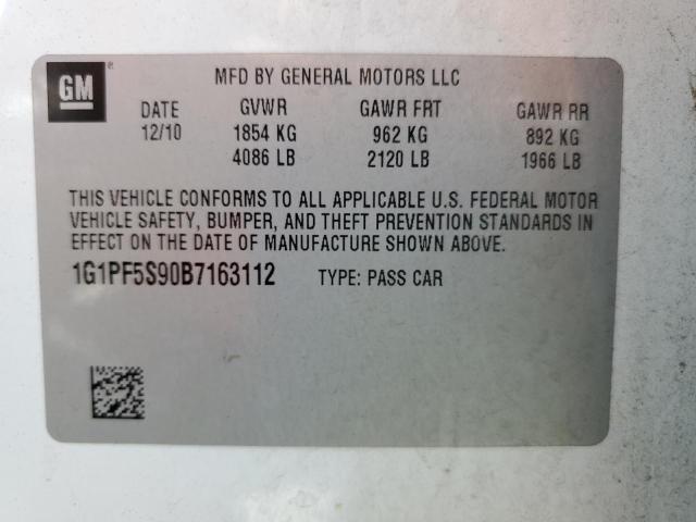 Photo 11 VIN: 1G1PF5S90B7163112 - CHEVROLET CRUZE LT 