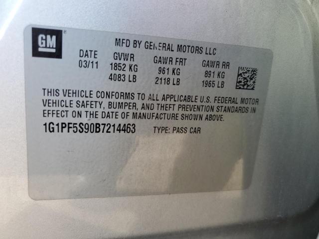 Photo 9 VIN: 1G1PF5S90B7214463 - CHEVROLET CRUZE LT 