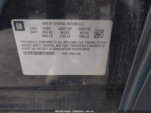 Photo 8 VIN: 1G1PF5S90B7249861 - CHEVROLET CRUZE 