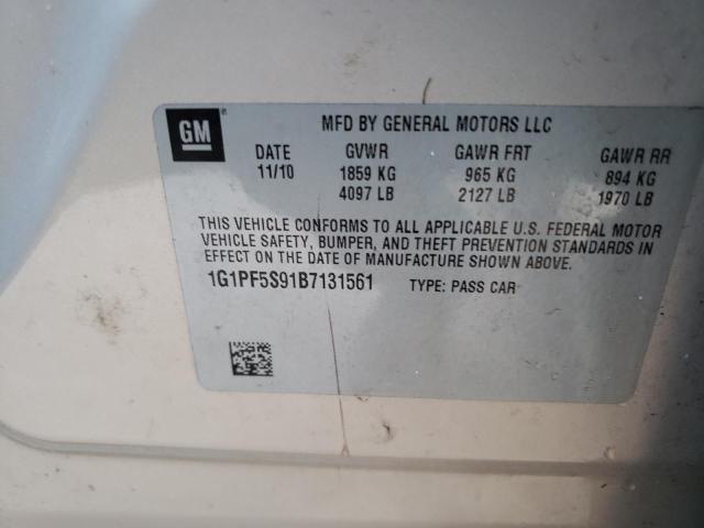 Photo 9 VIN: 1G1PF5S91B7131561 - CHEVROLET CRUZE LT 