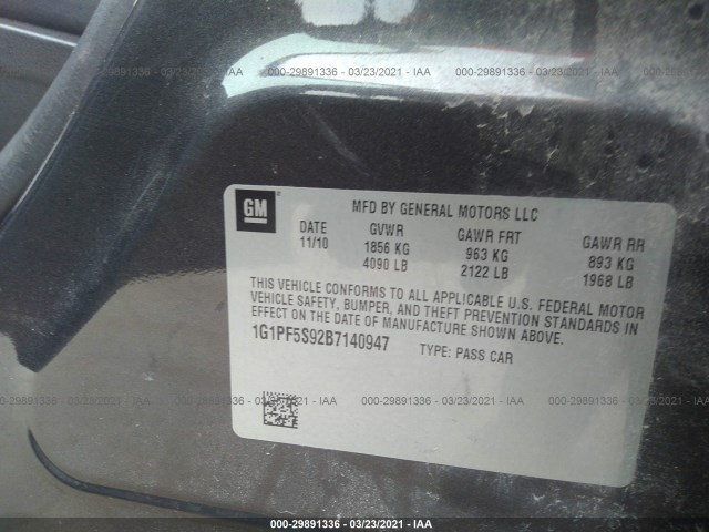 Photo 8 VIN: 1G1PF5S92B7140947 - CHEVROLET CRUZE 