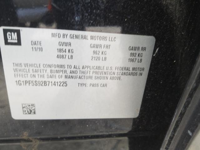 Photo 9 VIN: 1G1PF5S92B7141225 - CHEVROLET CRUZE LT 