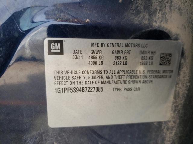 Photo 9 VIN: 1G1PF5S94B7227085 - CHEVROLET CRUZE LT 