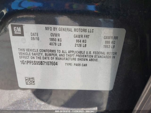 Photo 8 VIN: 1G1PF5S95B7107604 - CHEVROLET CRUZE 