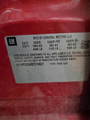 Photo 11 VIN: 1G1PF5S96B7219621 - CHEVROLET CRUZE LT 