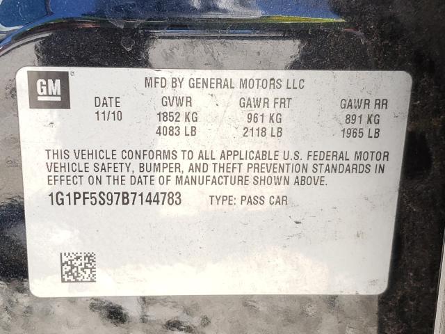 Photo 9 VIN: 1G1PF5S97B7144783 - CHEVROLET CRUZE LT 