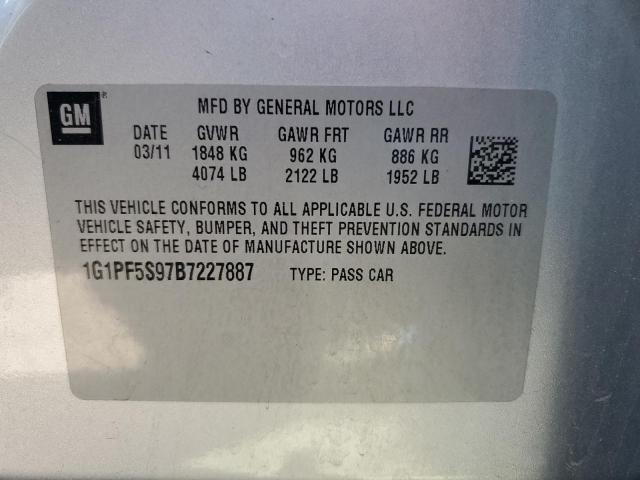 Photo 11 VIN: 1G1PF5S97B7227887 - CHEVROLET CRUZE LT 