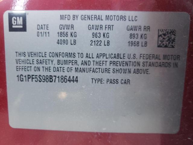 Photo 9 VIN: 1G1PF5S98B7186444 - CHEVROLET CRUZE LT 