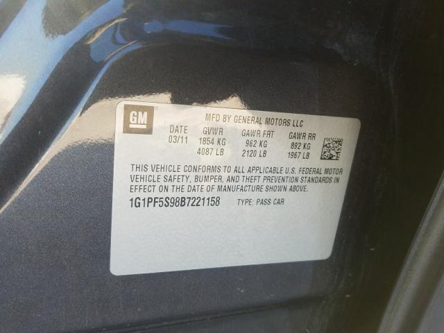 Photo 9 VIN: 1G1PF5S98B7221158 - CHEVROLET CRUZE LT 