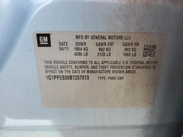 Photo 11 VIN: 1G1PF5S98B7257013 - CHEVROLET CRUZE LT 