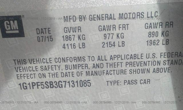 Photo 8 VIN: 1G1PF5SB3G7131085 - CHEVROLET CRUZE LIMITED 