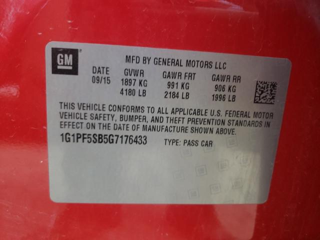 Photo 9 VIN: 1G1PF5SB5G7176433 - CHEVROLET CRUZE LIMI 