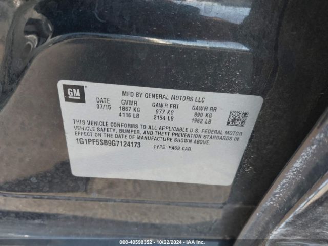 Photo 8 VIN: 1G1PF5SB9G7124173 - CHEVROLET CRUZE LIMITED 