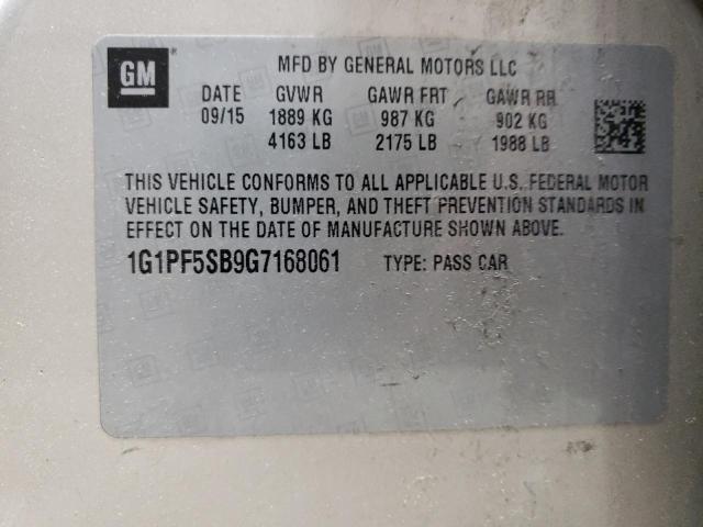 Photo 11 VIN: 1G1PF5SB9G7168061 - CHEVROLET CRUZE 