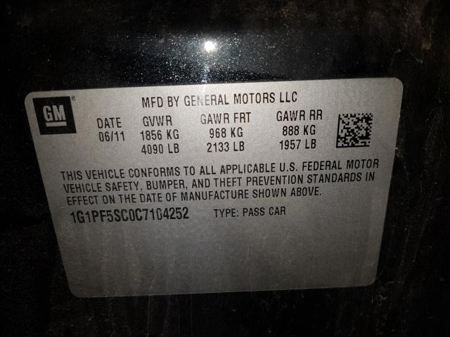 Photo 9 VIN: 1G1PF5SC0C7104252 - CHEVROLET CRUZE LT 