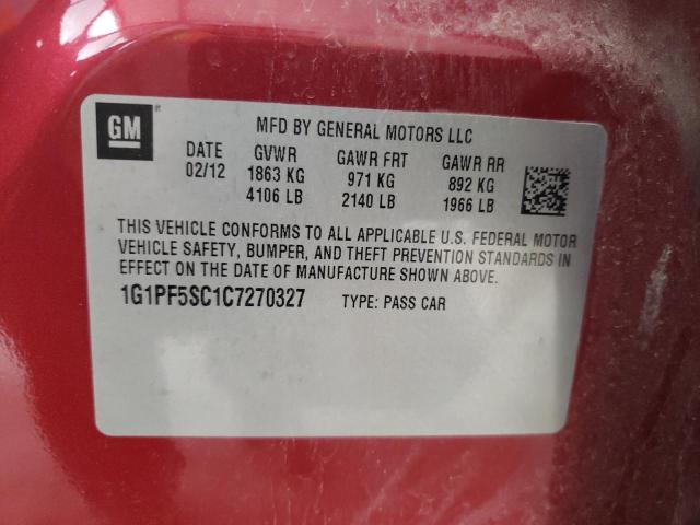 Photo 11 VIN: 1G1PF5SC1C7270327 - CHEVROLET CRUZE 