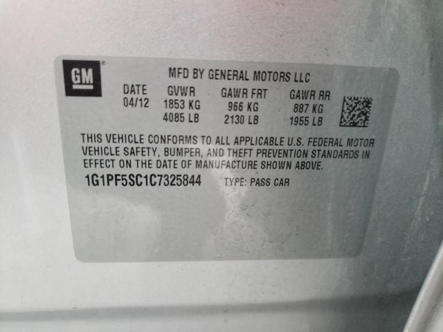 Photo 9 VIN: 1G1PF5SC1C7325844 - CHEVROLET CRUZE LT 