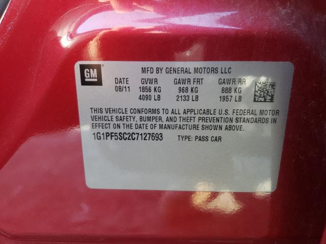 Photo 9 VIN: 1G1PF5SC2C7127693 - CHEVROLET CRUZE LT 